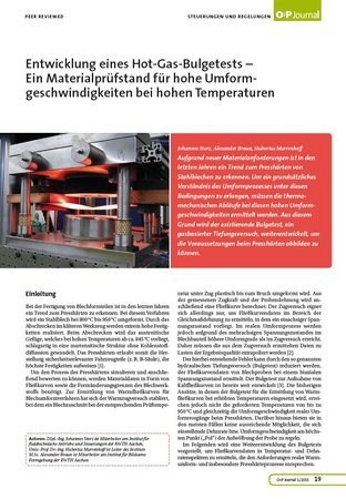 Entwicklung eines Hot-Gas-Bulgetests